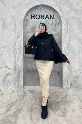 کت توییت پشمی یقه گرد NELA