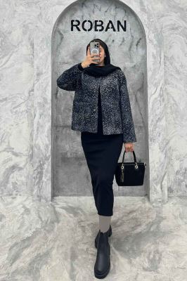 کت توییت پشمی یقه گرد NELA