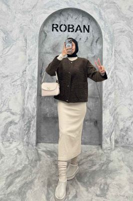 کت توییت پشمی یقه گرد NELA