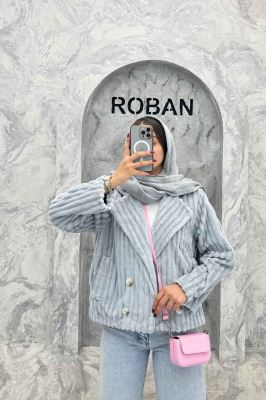 کت آستردار استرایپ دو جیب