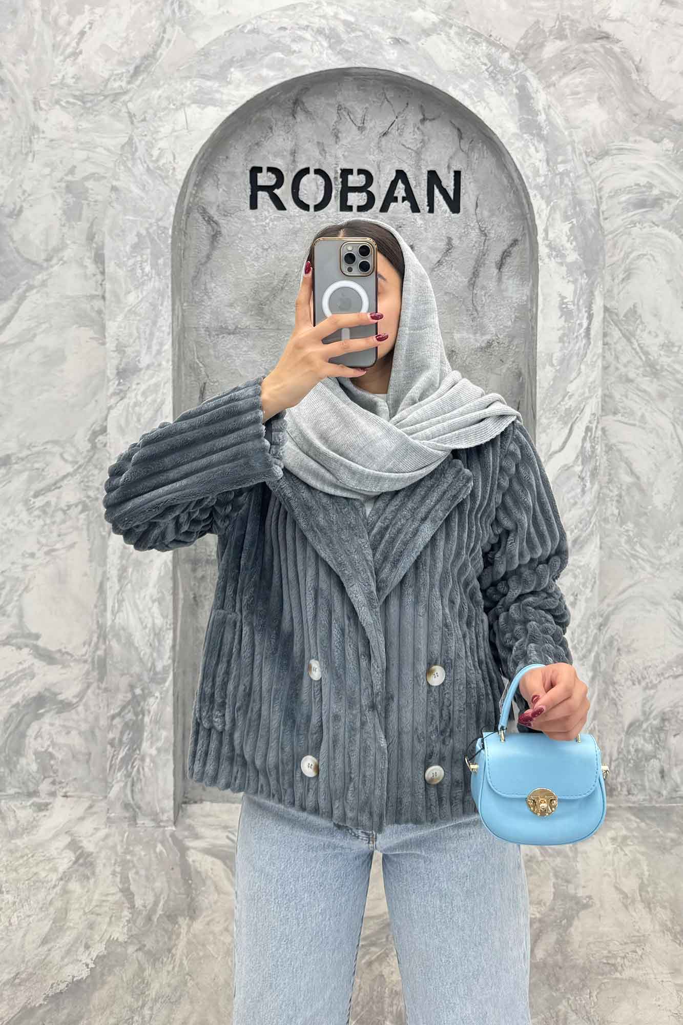 کت آستردار استرایپ دو جیب