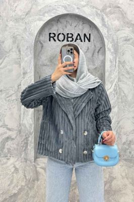 کت آستردار استرایپ دو جیب