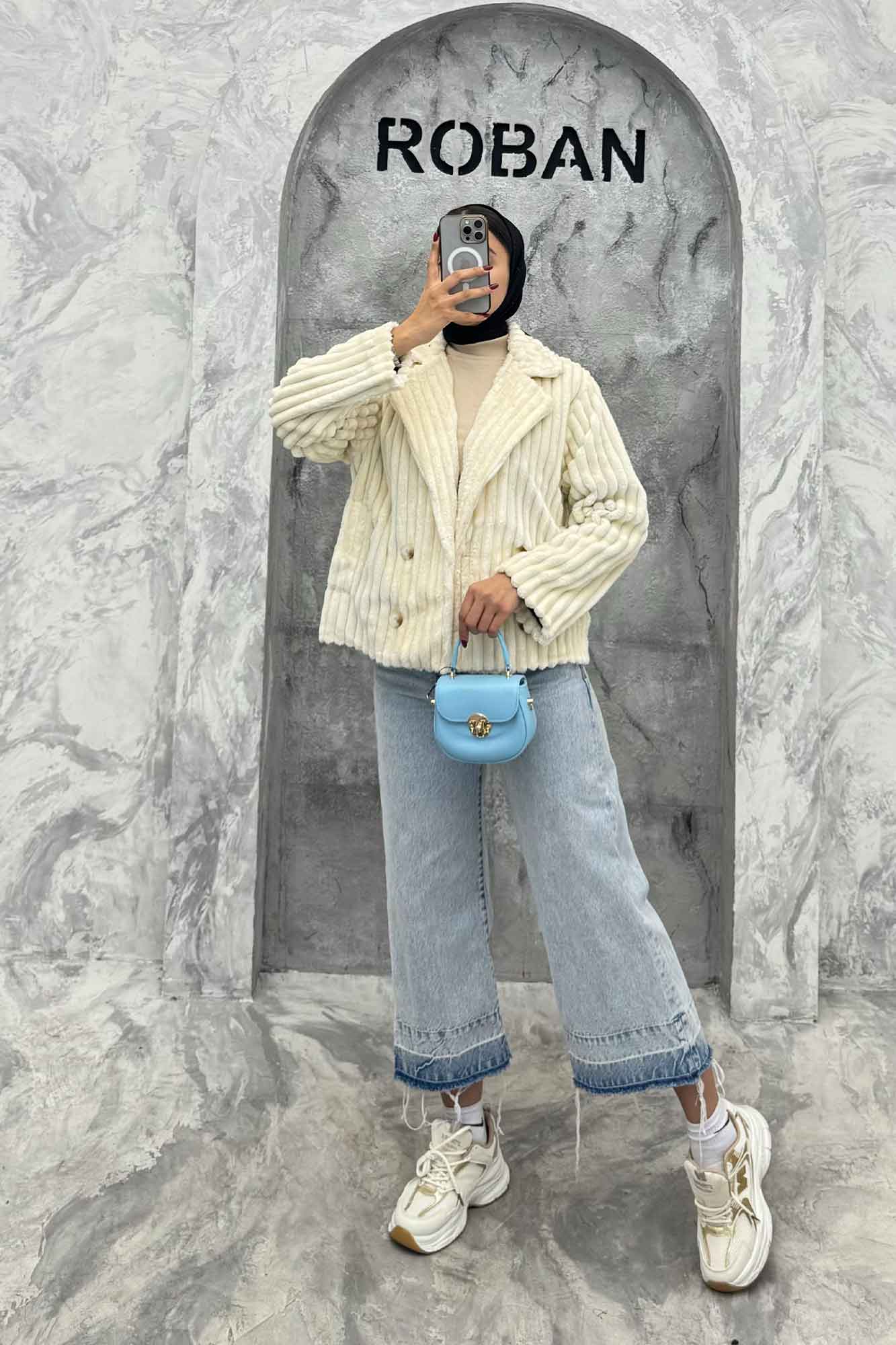 کت آستردار استرایپ دو جیب