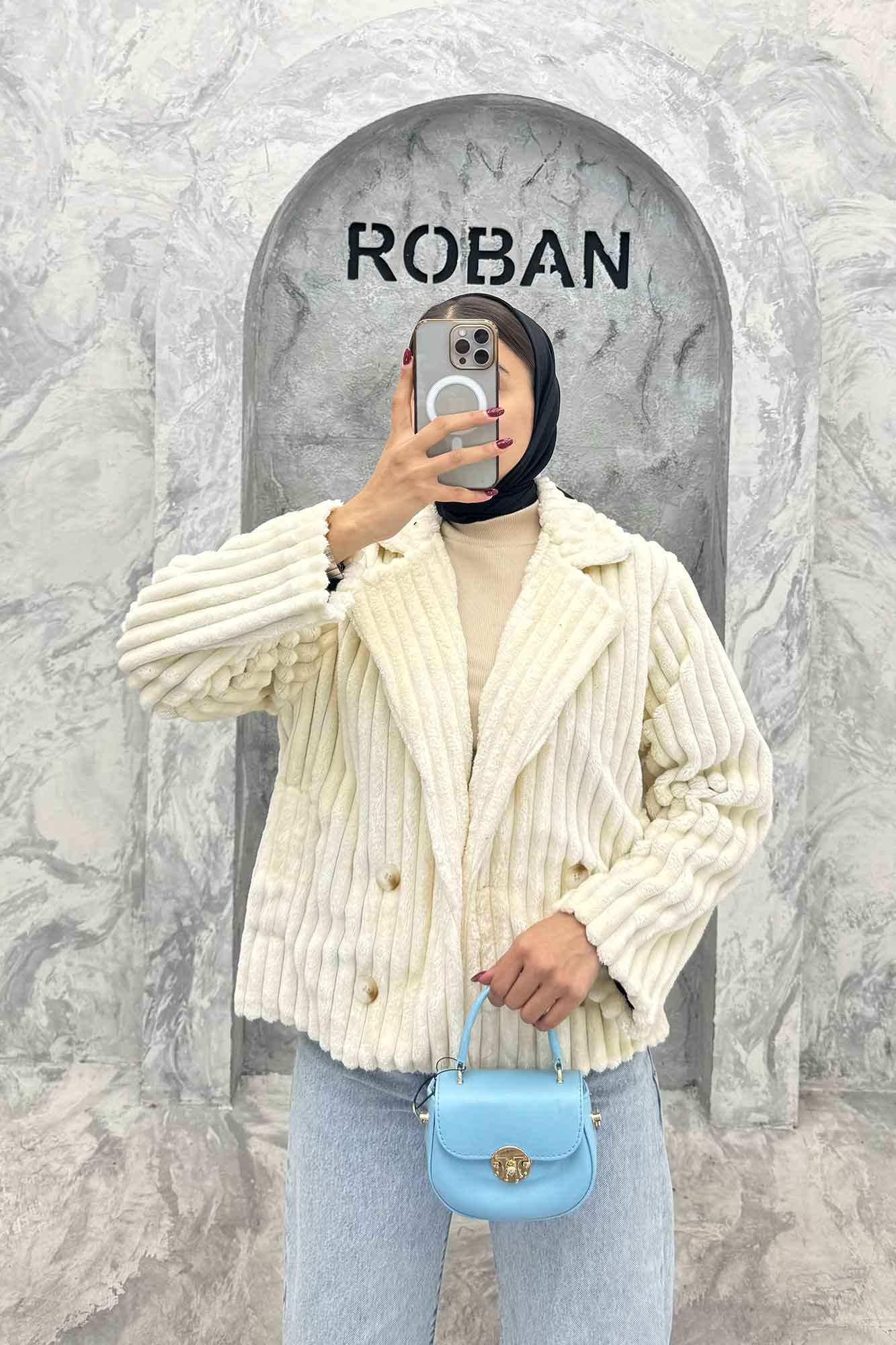 کت آستردار استرایپ دو جیب