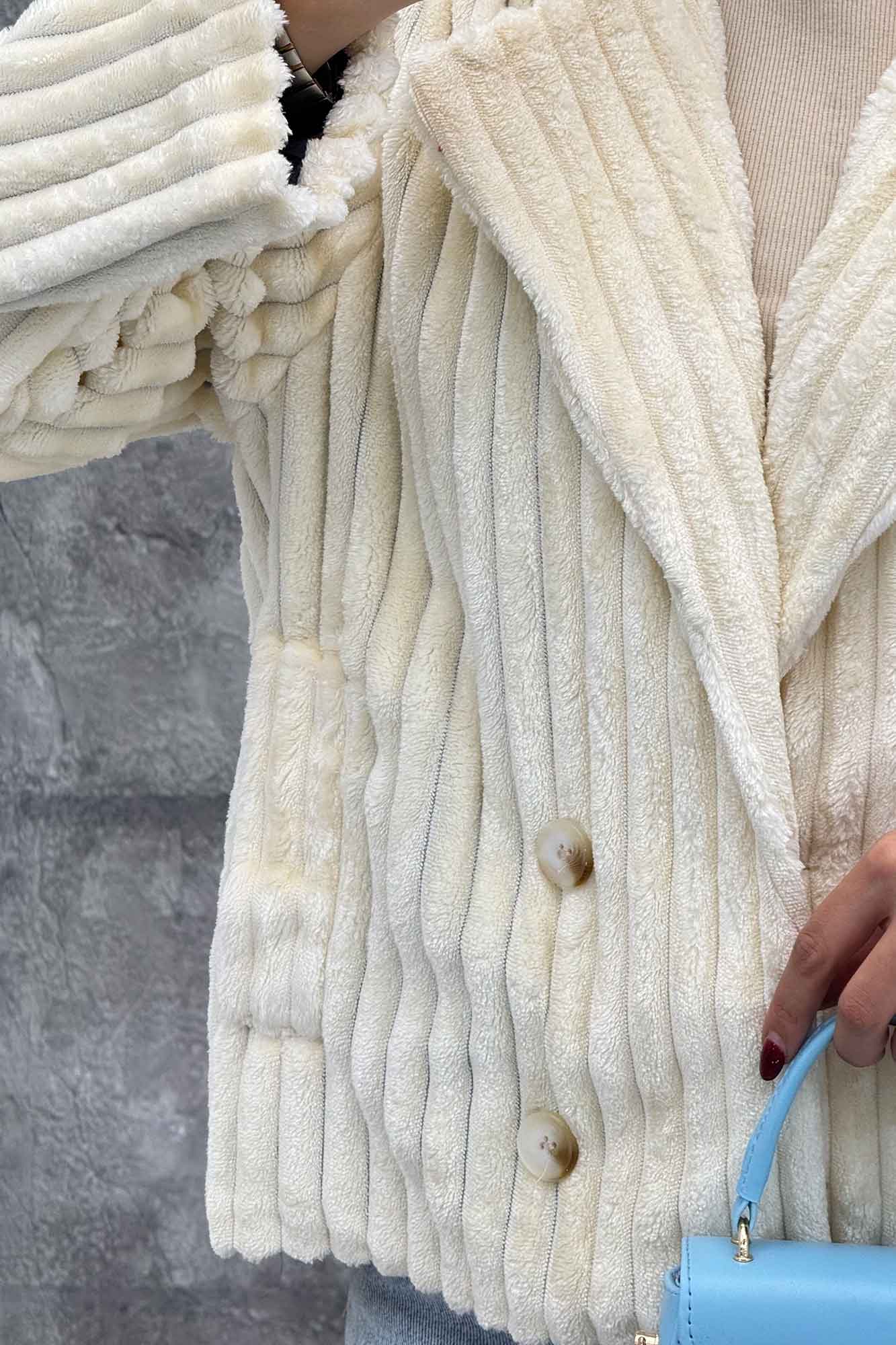 کت آستردار استرایپ دو جیب