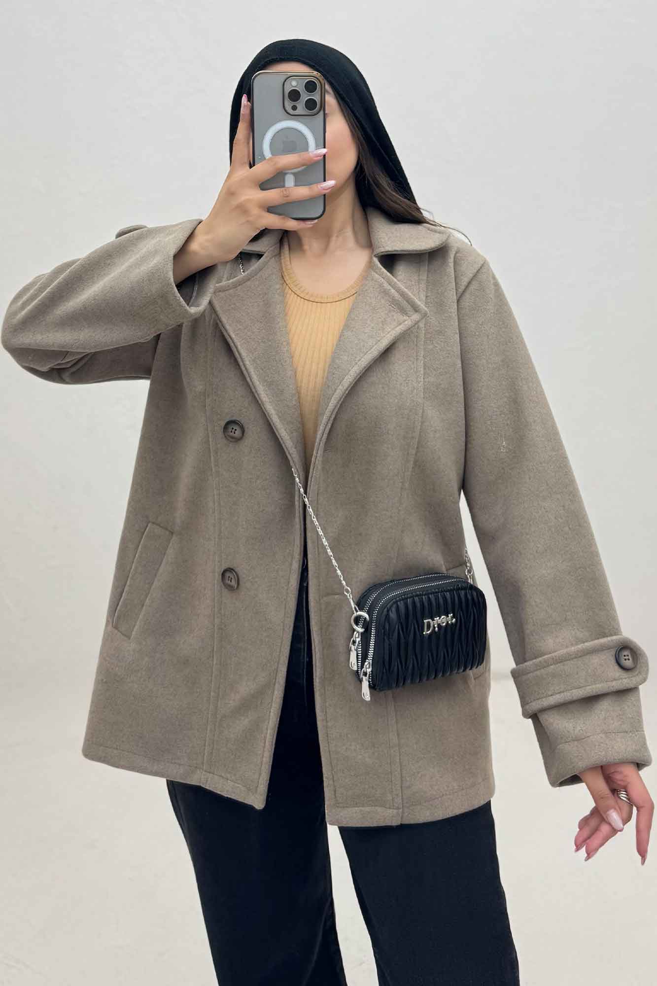 پالتو فوتر یقه متحرک جلو دوخت LONA