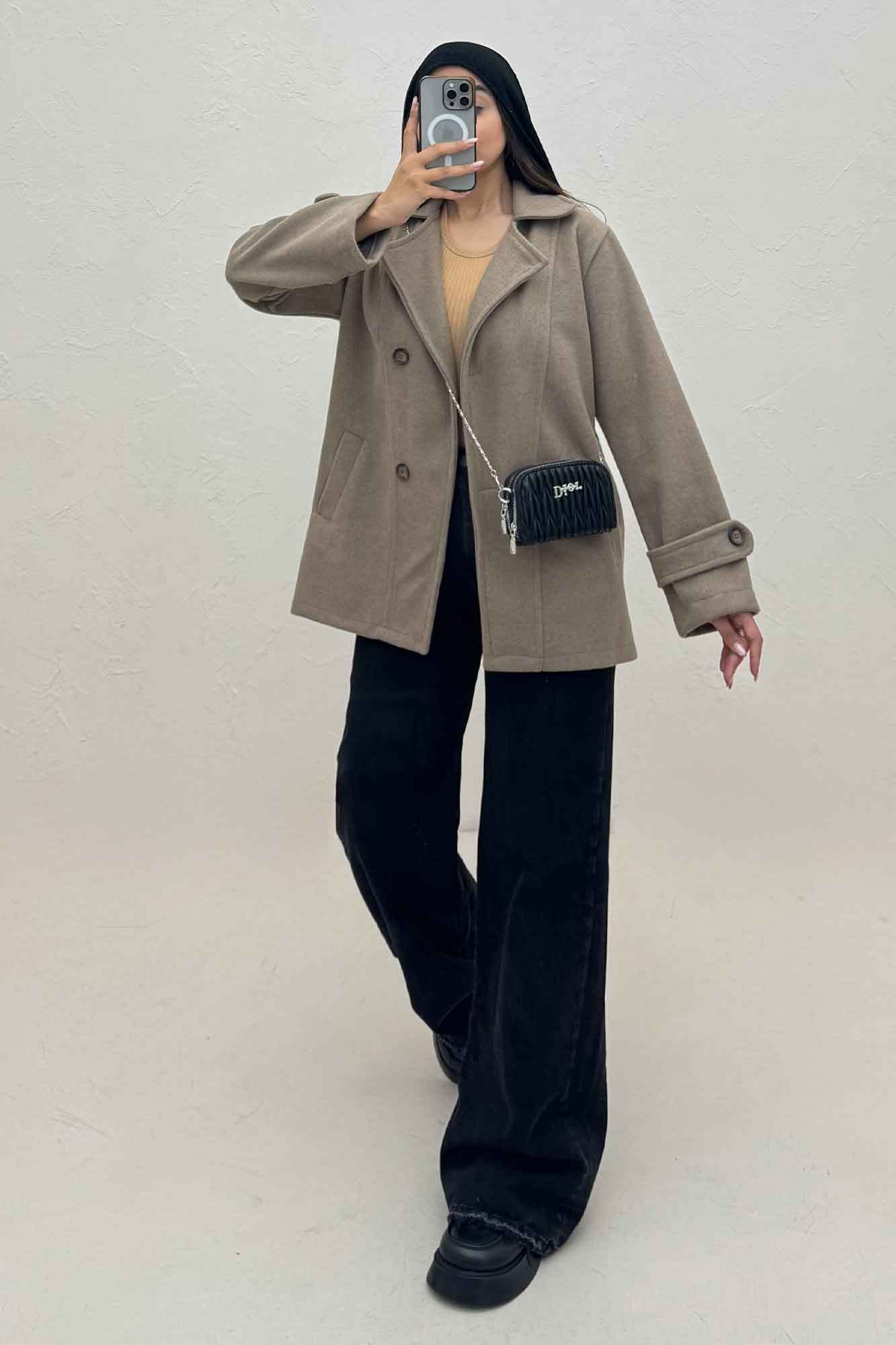 پالتو فوتر یقه متحرک جلو دوخت LONA