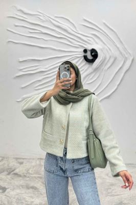 کت کراپ لمزور جیب فیلتو دکمه تدی