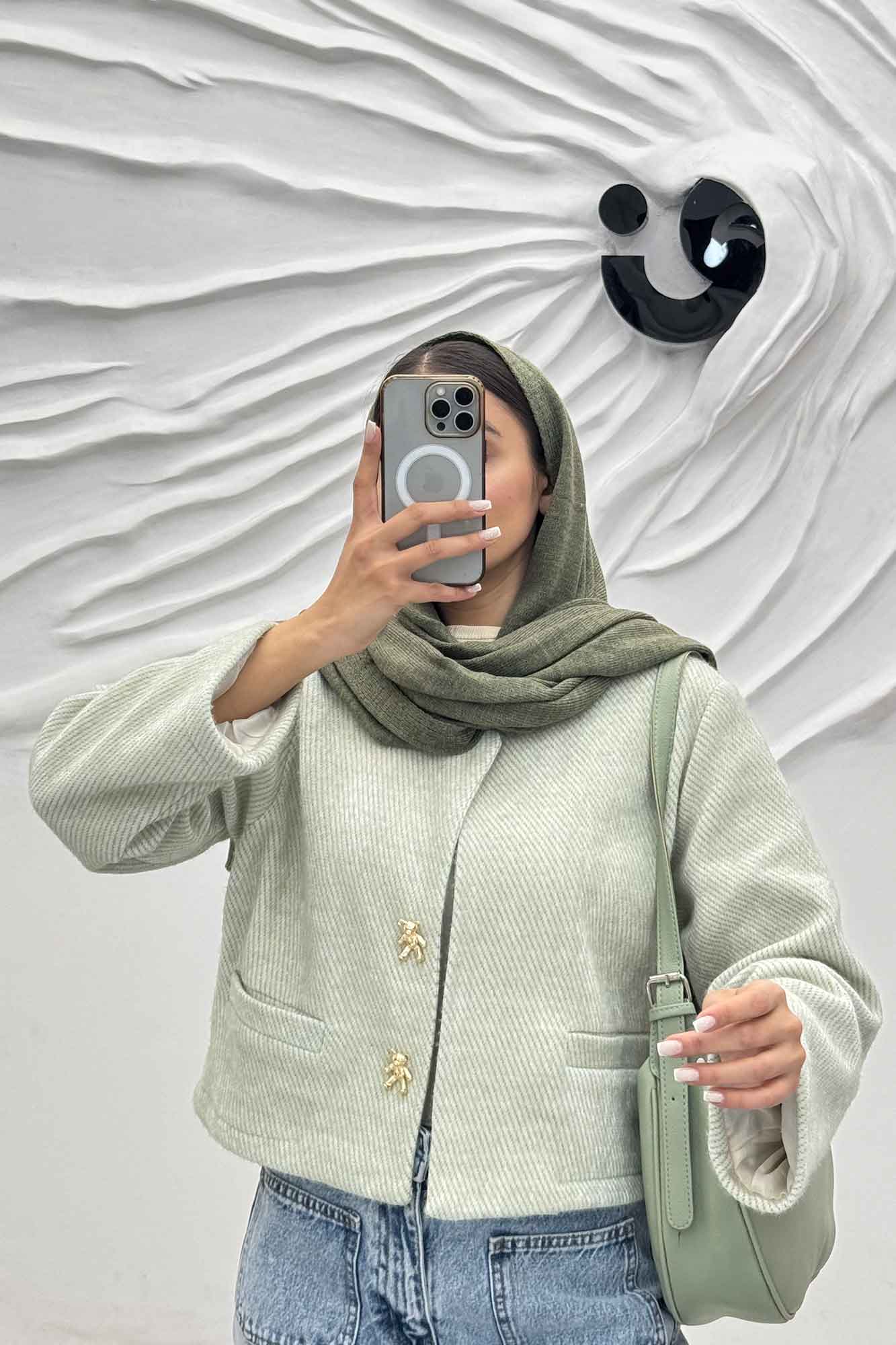 کت کراپ لمزور جیب فیلتو دکمه تدی