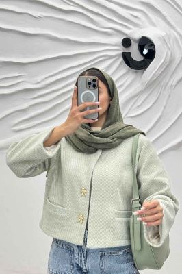 کت کراپ لمزور جیب فیلتو دکمه تدی