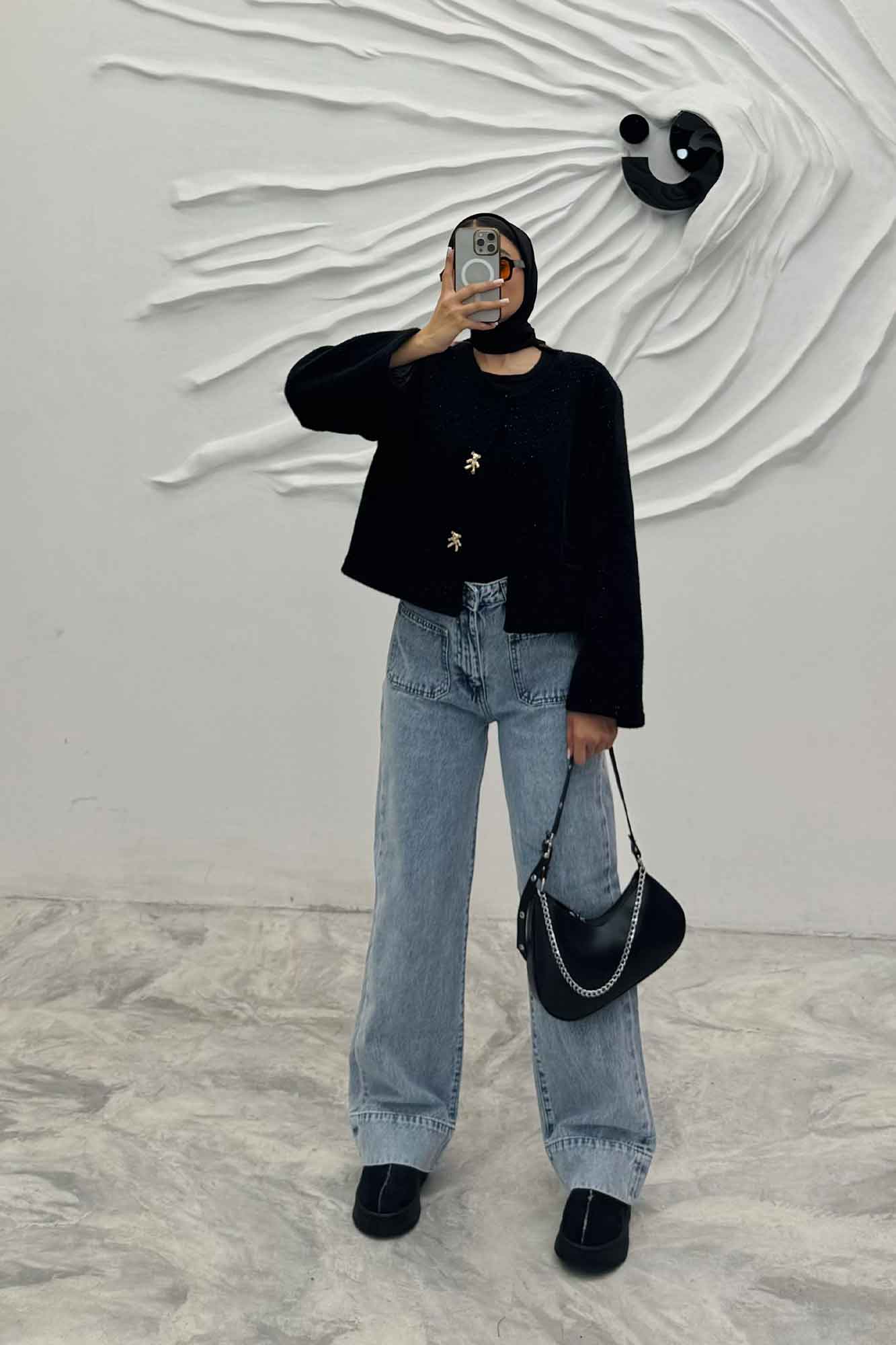 کت کراپ لمزور جیب فیلتو دکمه تدی