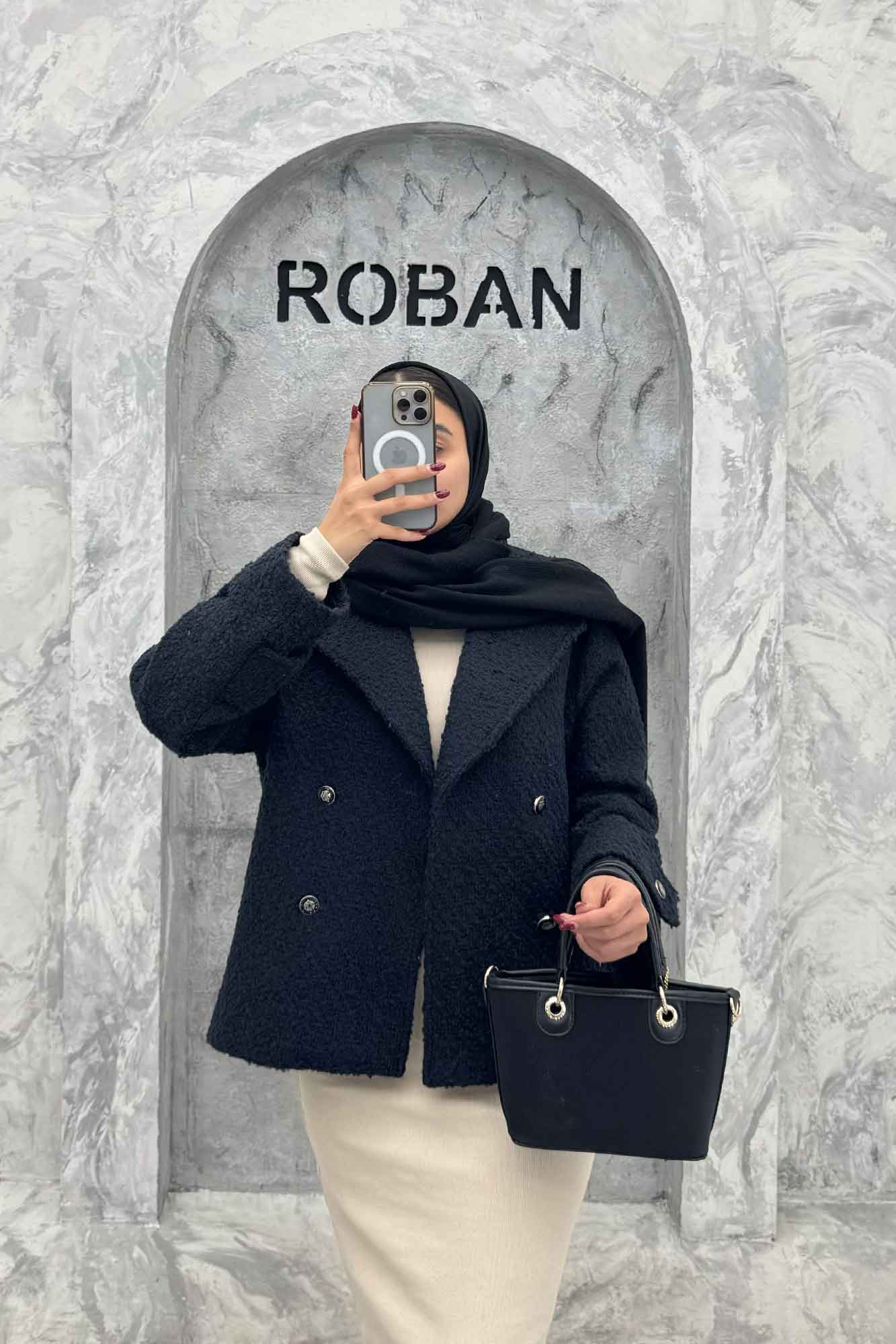 کت توییت پشمی یقه انگلیسی پهن آستردار NIL