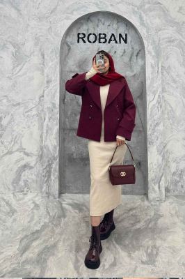 کت توییت پشمی یقه انگلیسی پهن آستردار NIL