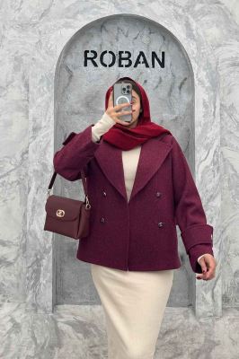 کت توییت پشمی یقه انگلیسی پهن آستردار NIL