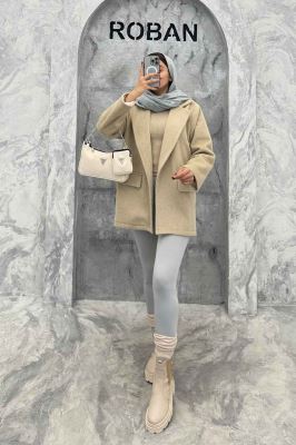 پالتو موهردار یقه انگلیسی جیب نما BELA