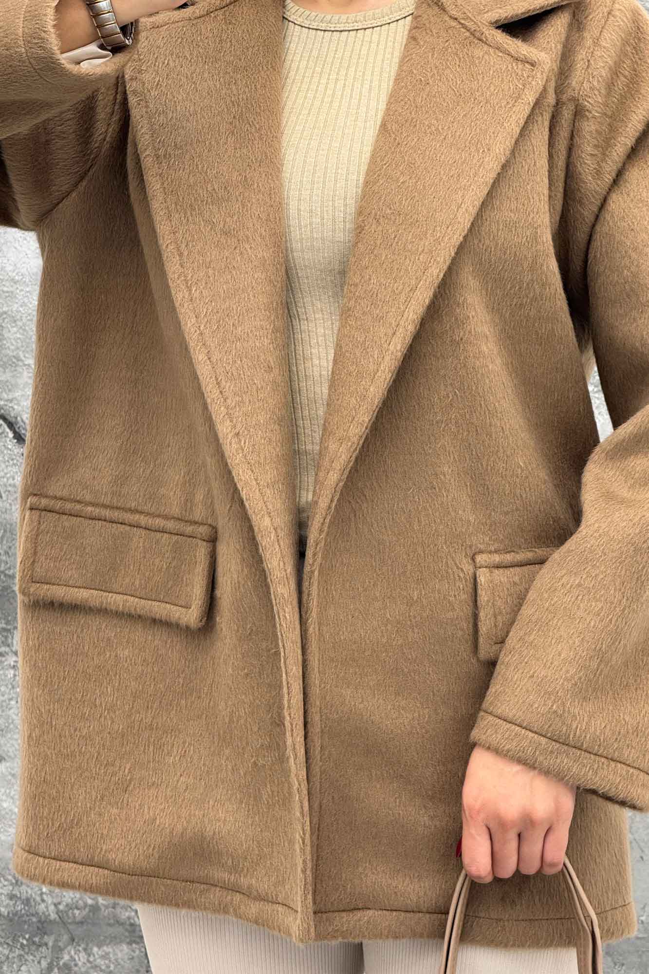پالتو موهردار یقه انگلیسی جیب نما BELA