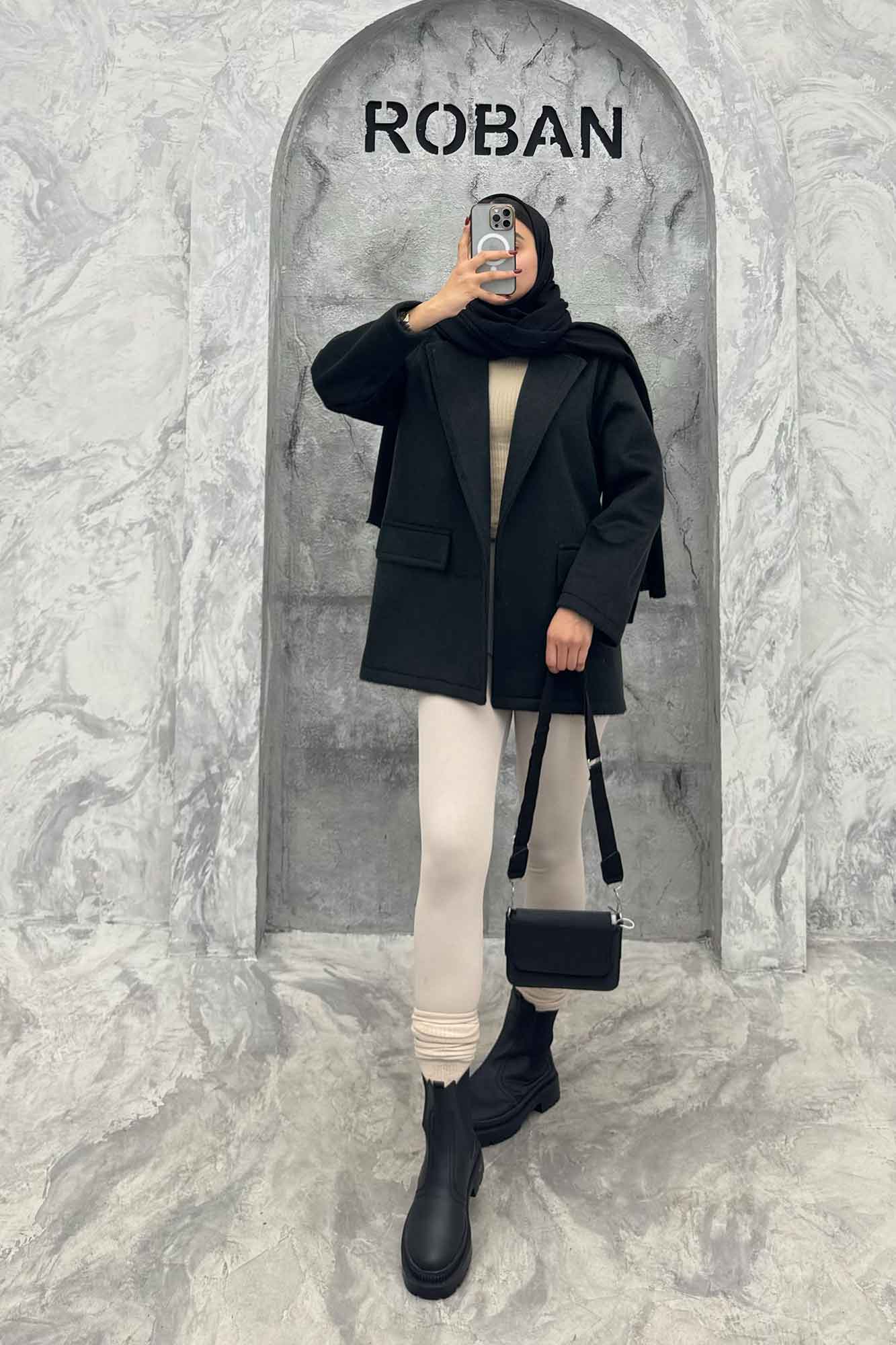 پالتو موهردار یقه انگلیسی جیب نما BELA