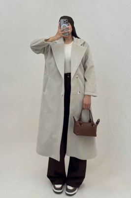 پالتو بلند موهر ترک آستردار ROOBI