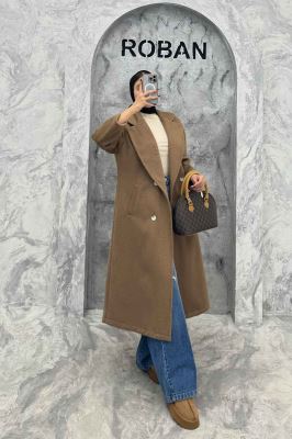 پالتو بلند موهر ترک آستردار ROOBI