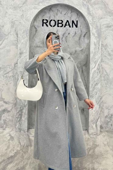 پالتو بلند موهر ترک آستردار ROOBI