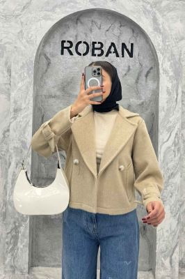 کت موهردار آستین سگک HOGO