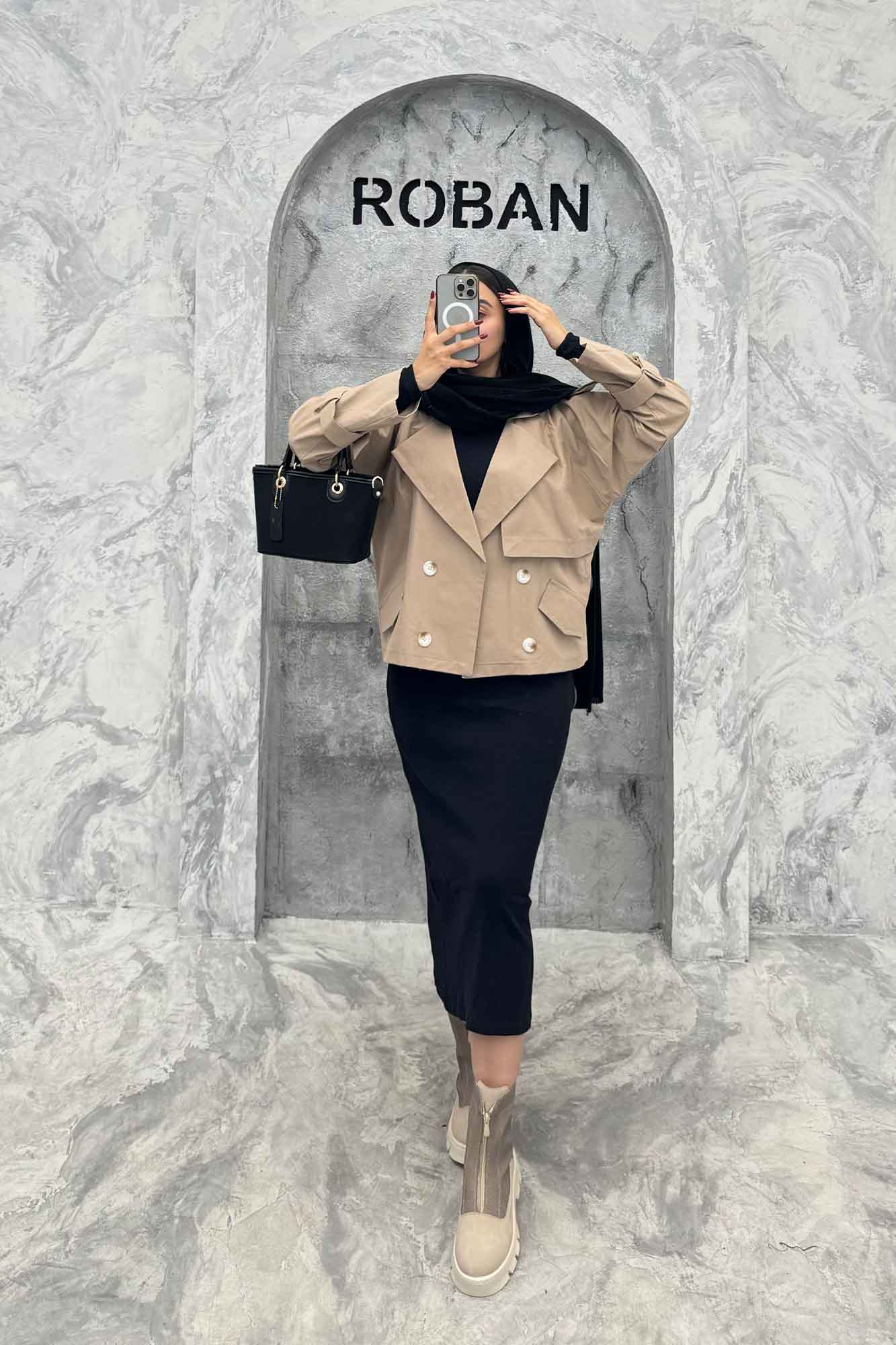 ترنچ کت کتان زارا چهار دکمه لارا