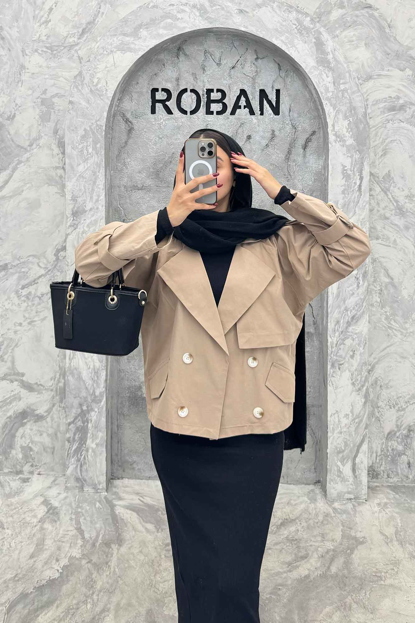 ترنچ کت کتان زارا چهار دکمه لارا