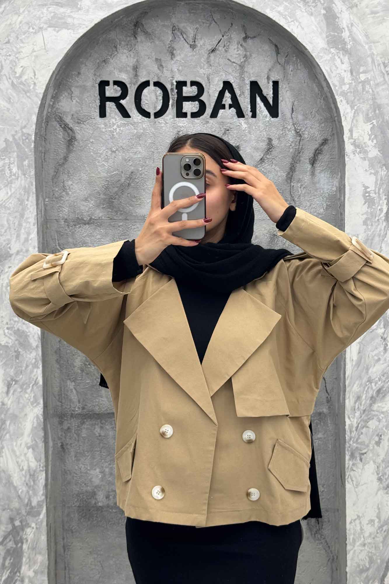 ترنچ کت کتان زارا چهار دکمه لارا