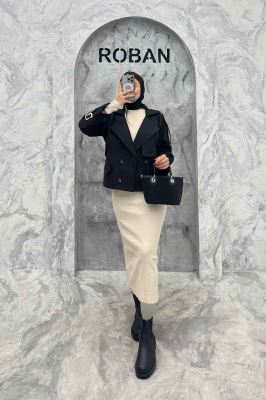 ترنچ کت کتان زارا چهار دکمه لارا