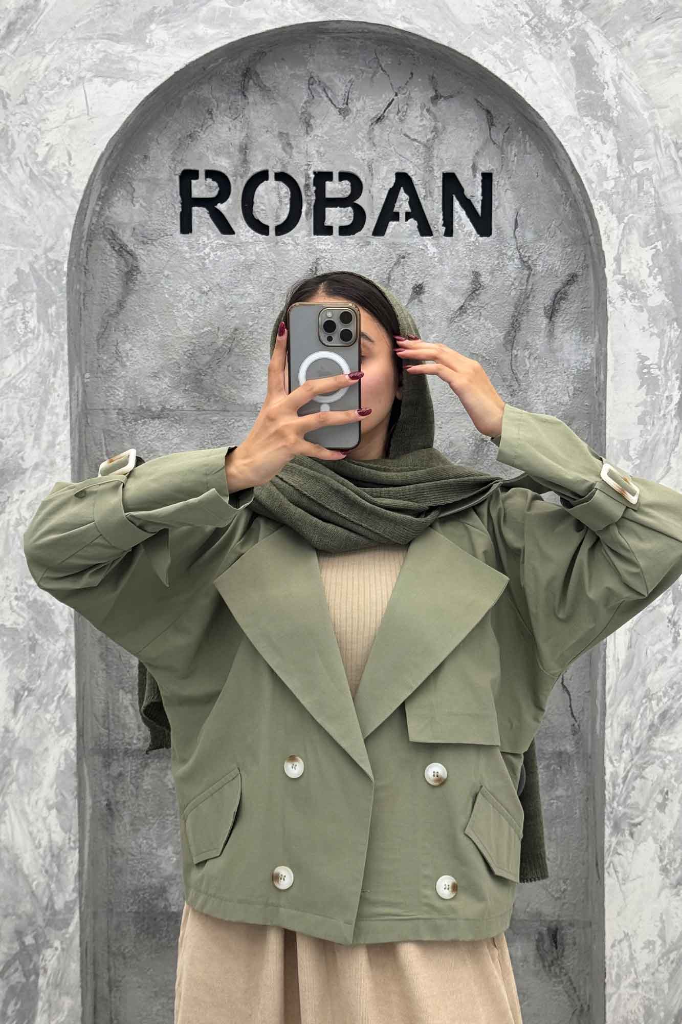 ترنچ کت کتان زارا چهار دکمه لارا