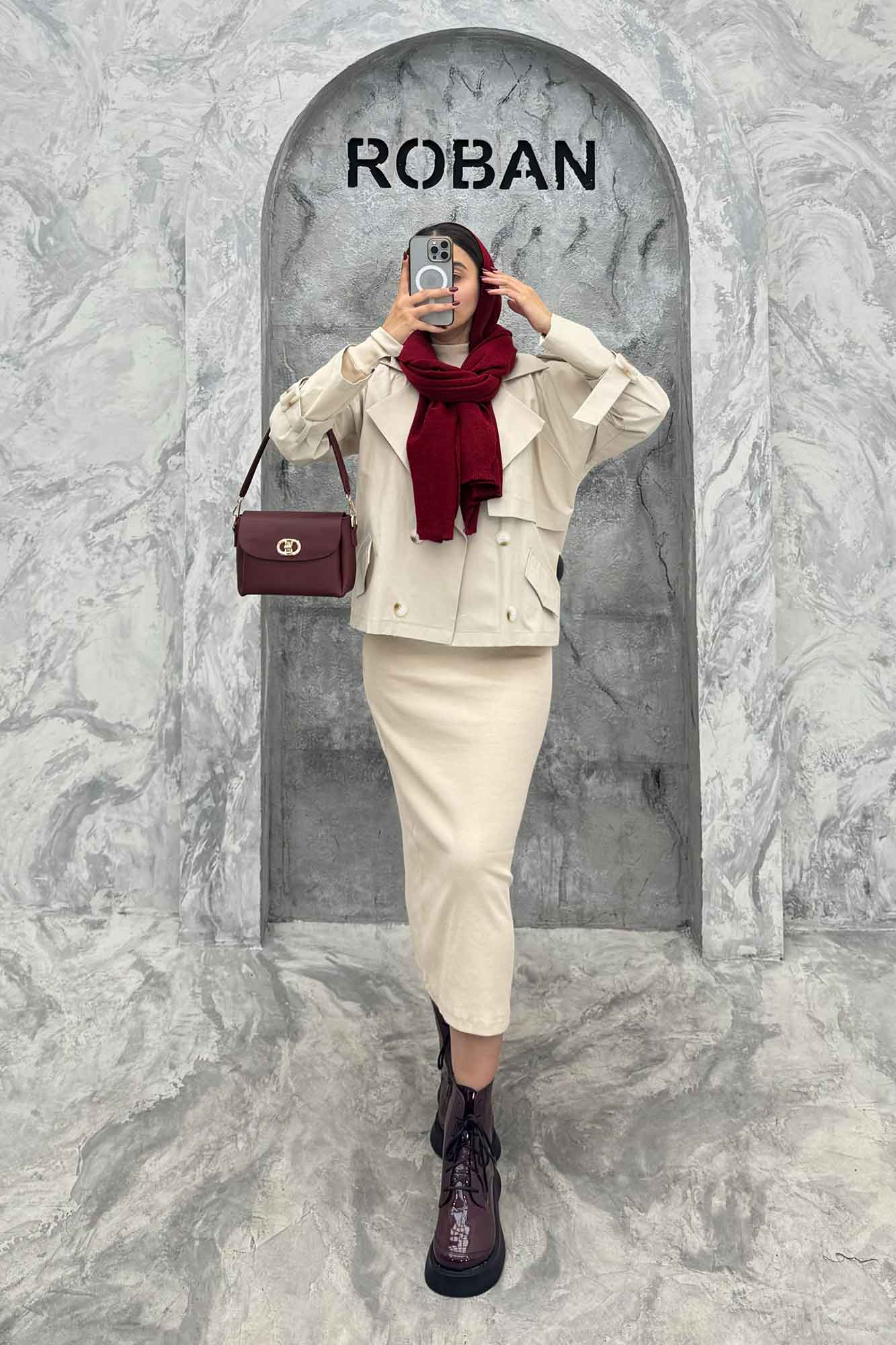 ترنچ کت کتان زارا چهار دکمه لارا