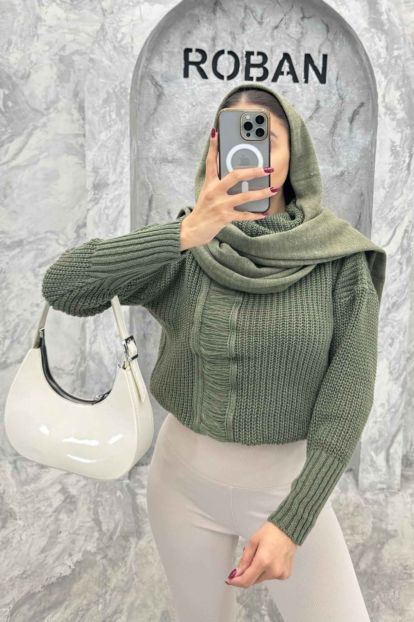 یقه اسکی بافت وسط ریش