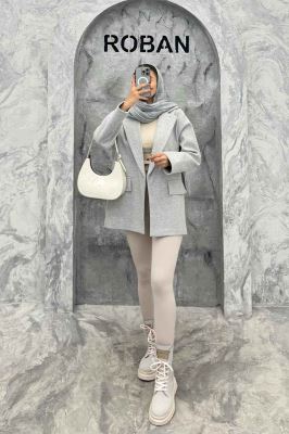 کت فوتر یقه انگلیسی جیب نما FEREDI