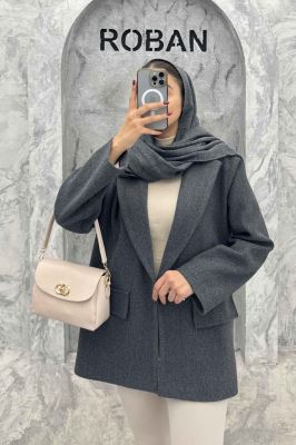 کت فوتر یقه انگلیسی جیب نما FEREDI