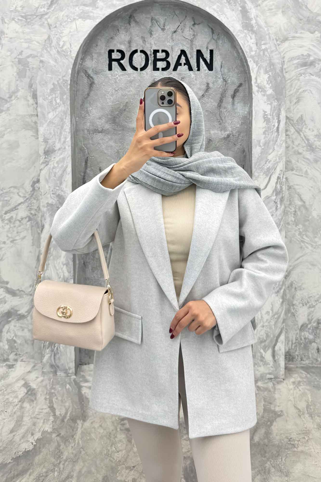 کت فوتر یقه انگلیسی جیب نما FEREDI