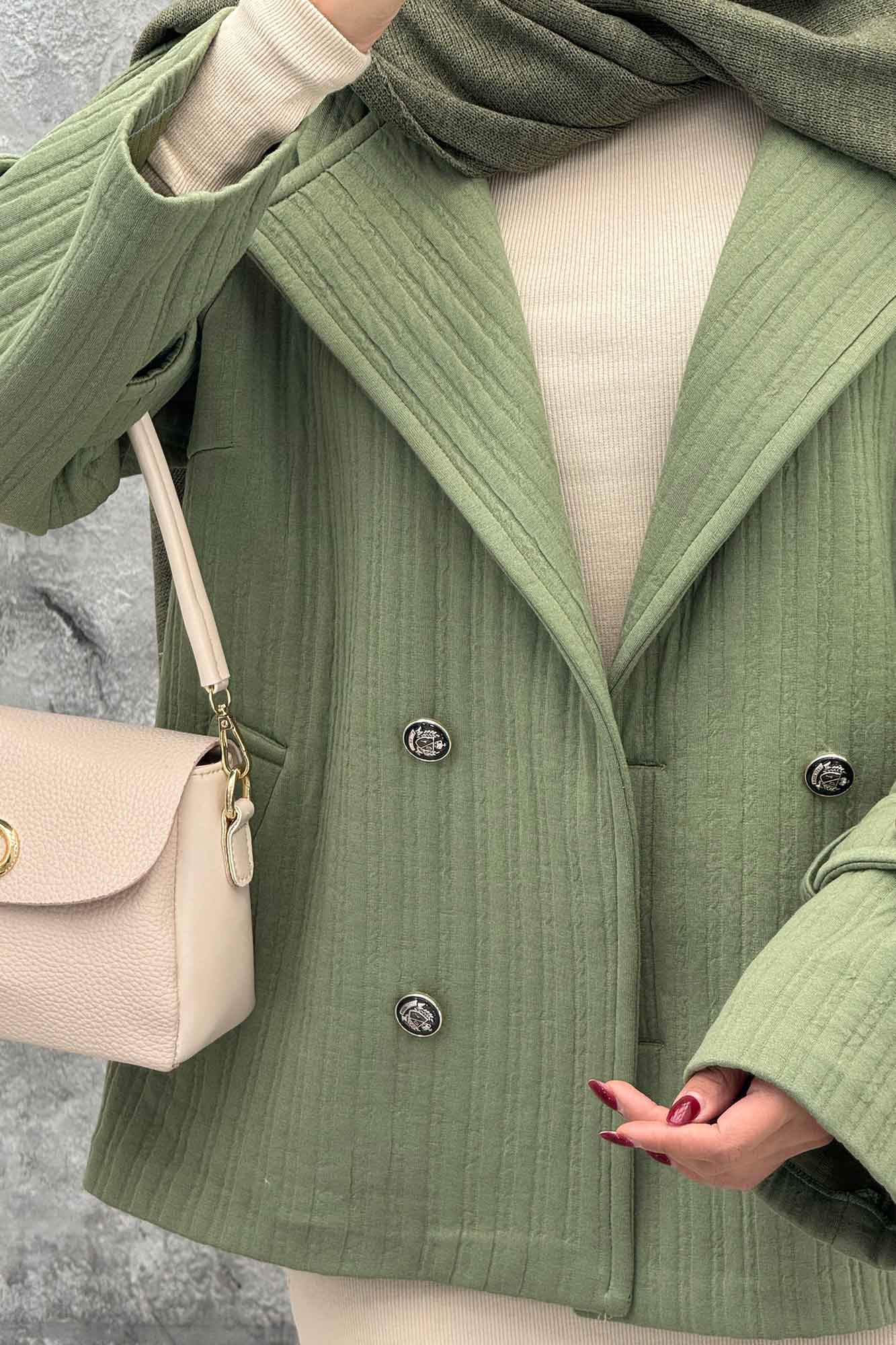 کت دو جیب فیتیله چهار دکمه DIAMANTE طرح راه راه