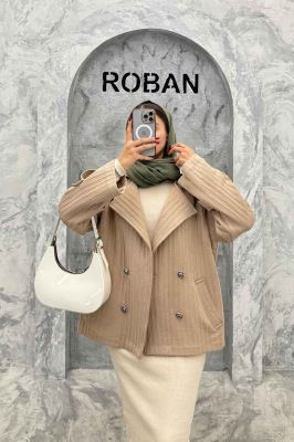 کت دو جیب فیتیله چهار دکمه DIAMANTE طرح راه راه