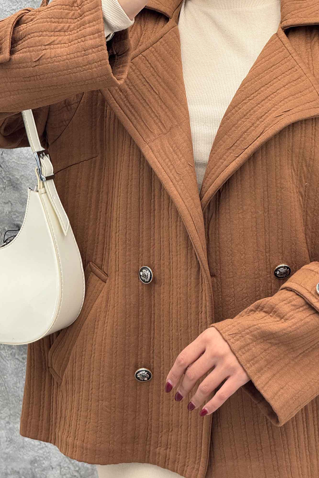 کت دو جیب فیتیله چهار دکمه DIAMANTE طرح راه راه