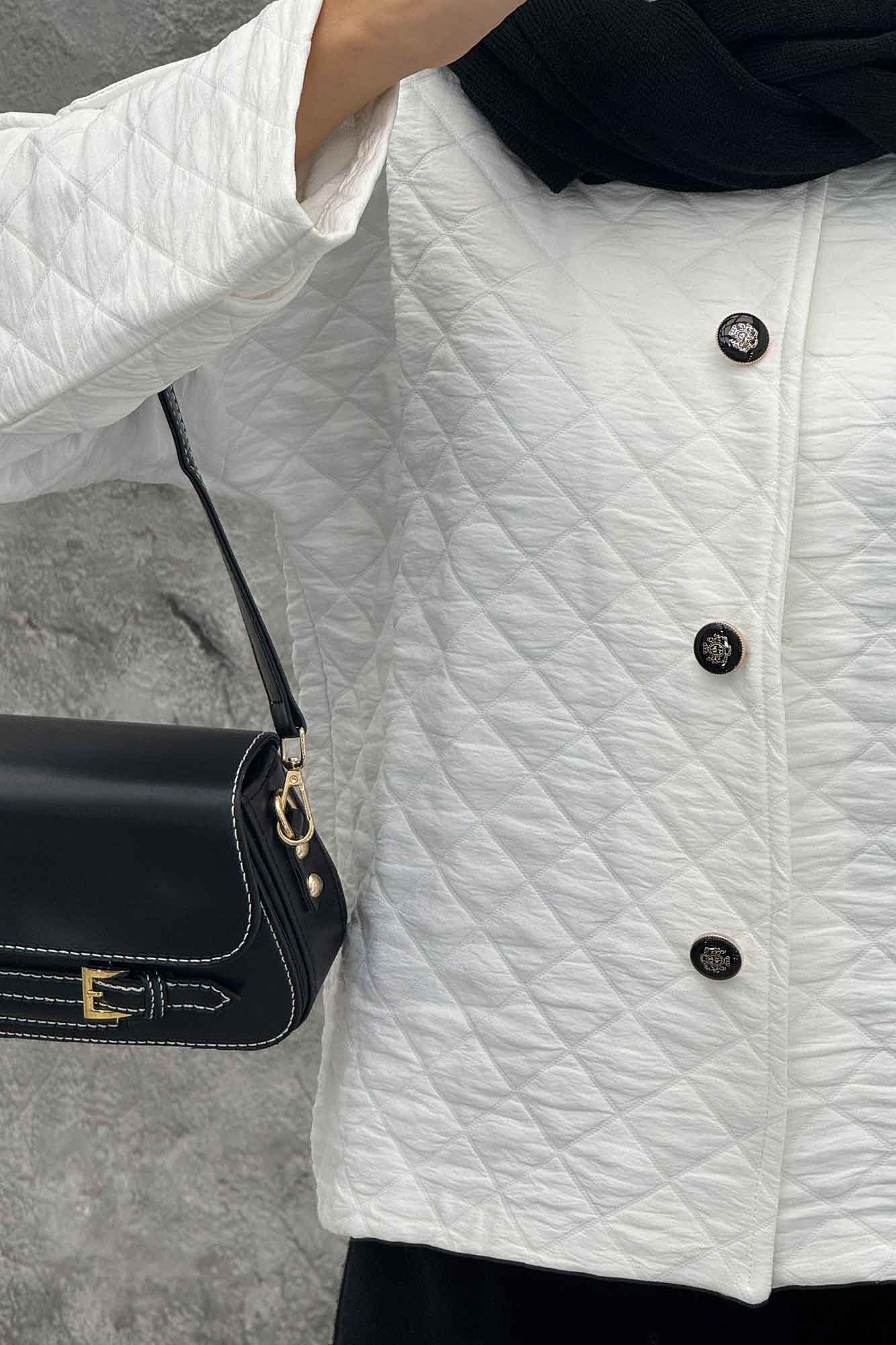 کت فریال لوزی یقه گرد