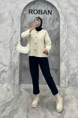 کت فریال لوزی یقه گرد