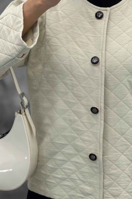 کت فریال لوزی یقه گرد