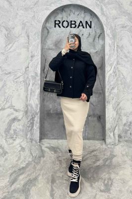 کت فریال لوزی یقه گرد