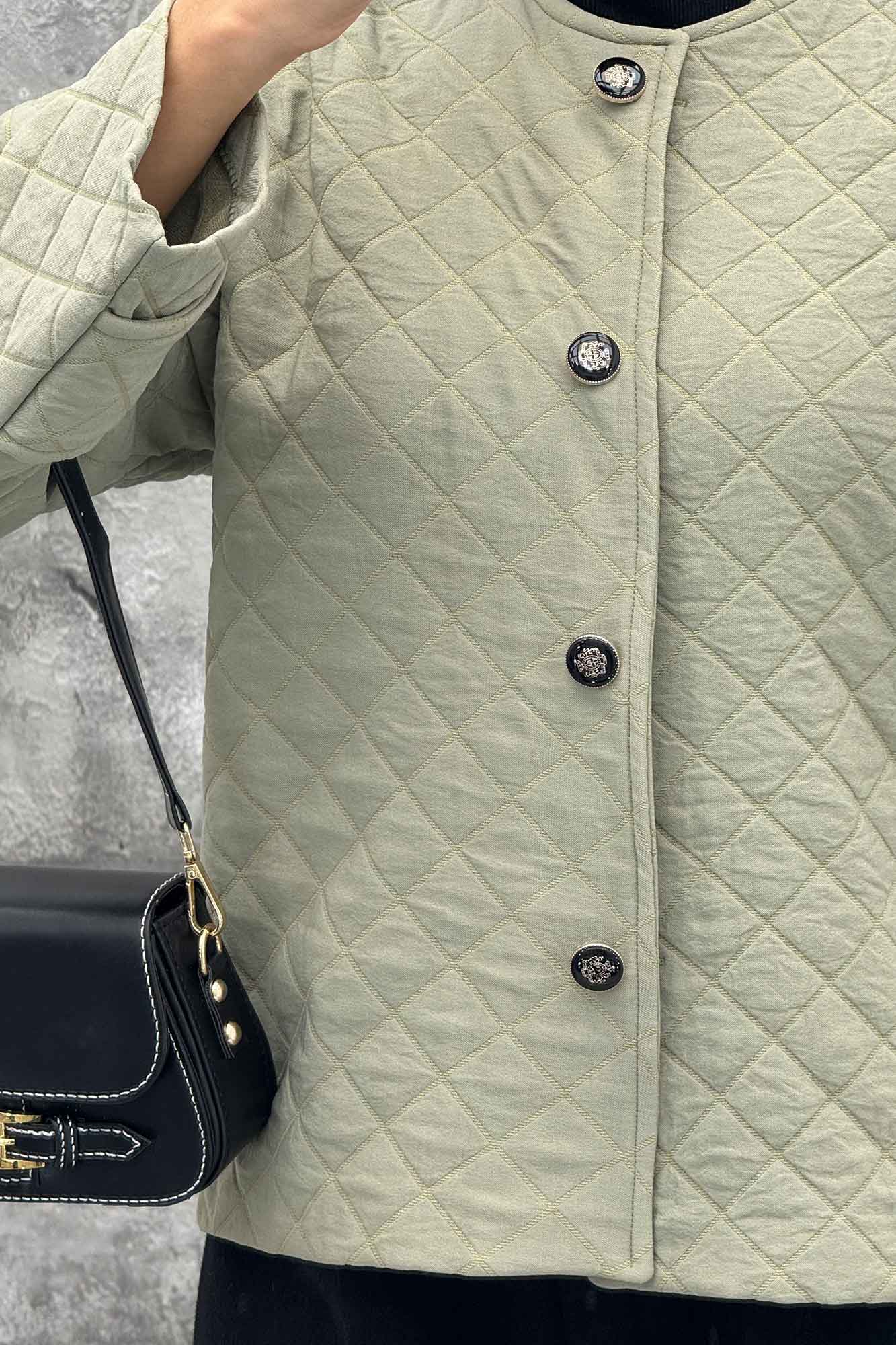 کت فریال لوزی یقه گرد