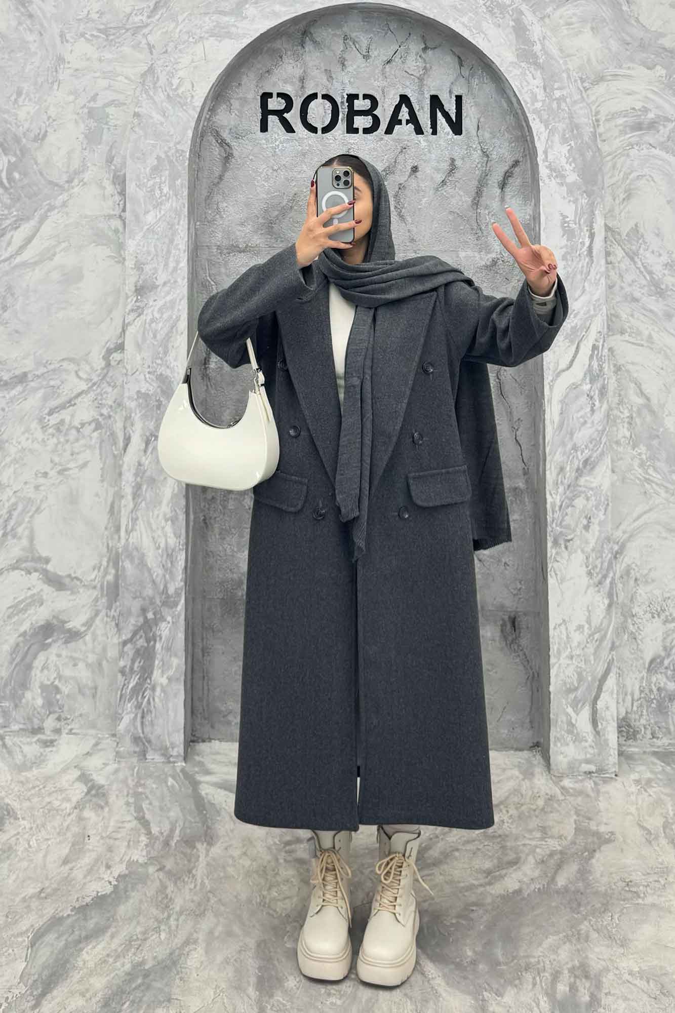 پالتو بلند فوتر طرح جیب ZOYA