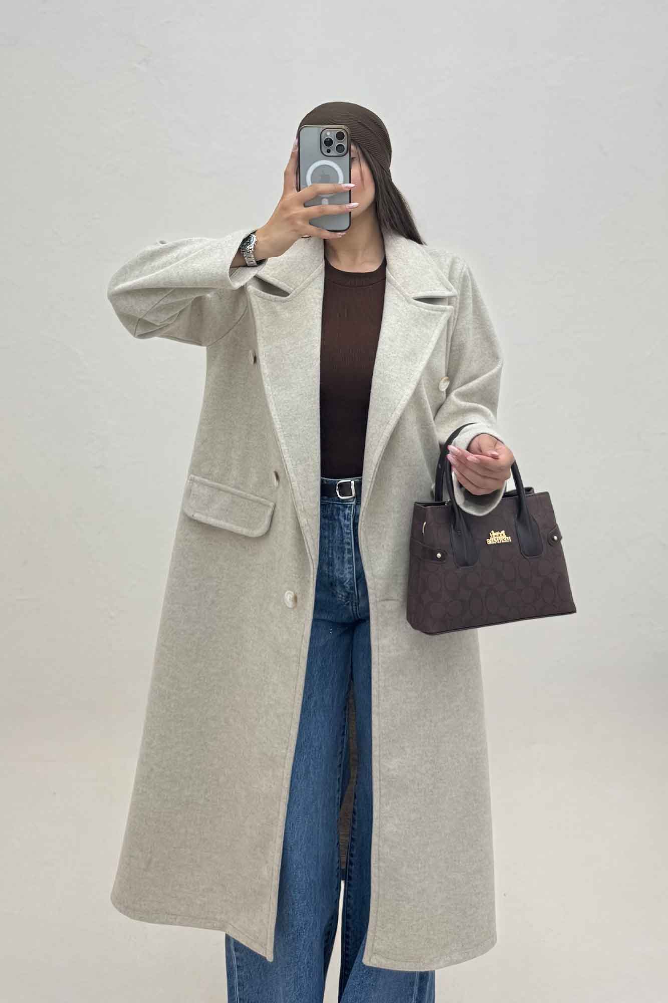 پالتو بلند فوتر طرح جیب ZOYA