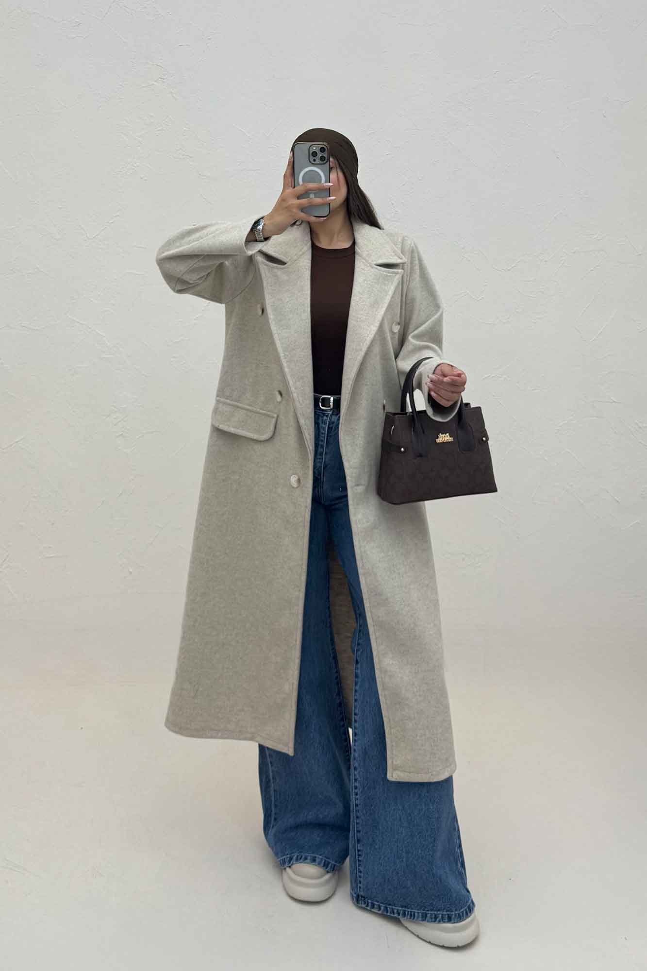 پالتو بلند فوتر طرح جیب ZOYA