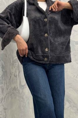 کت کوتاه تدی سر آستین دکمه