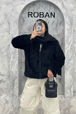 سویشرت زیپدار استرایپ