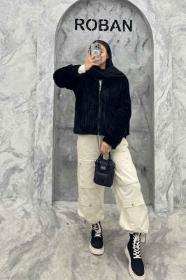 سویشرت زیپدار استرایپ