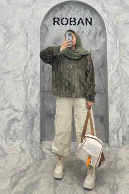 سویشرت زیپدار استرایپ